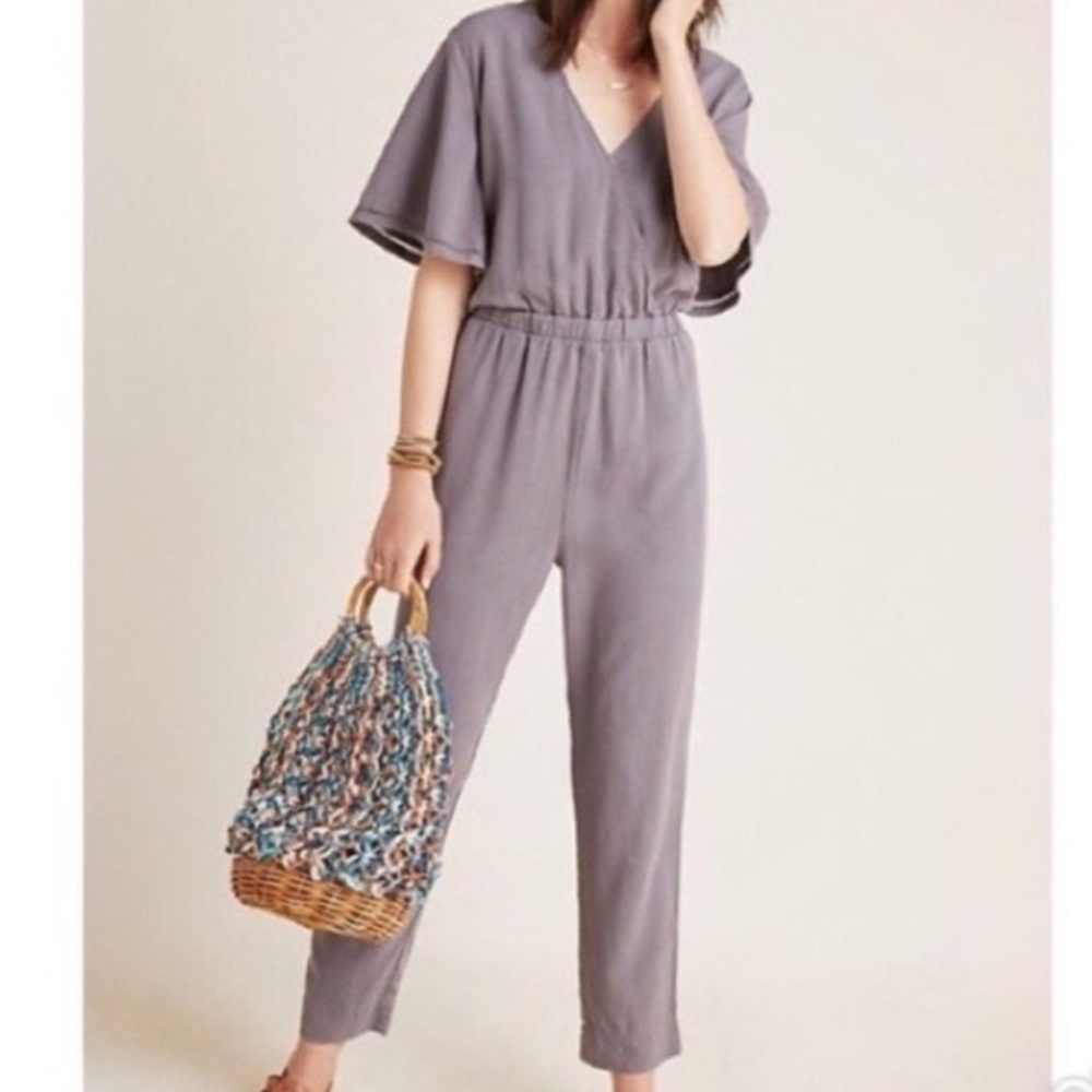 Anthropologie Cloth & Stone Pants Jumpsuit Grey
